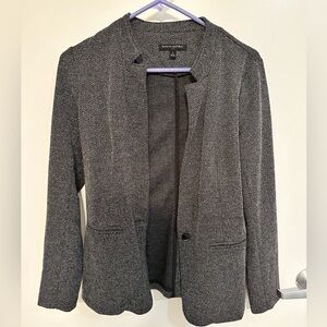 Banana Republic Classic Knit Herringbone Inverted Collar Blazer, Size Small (S)